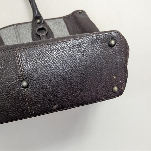 Banana Republic Y2K Leather and Wool Tote Bag - Picture 10 of 15